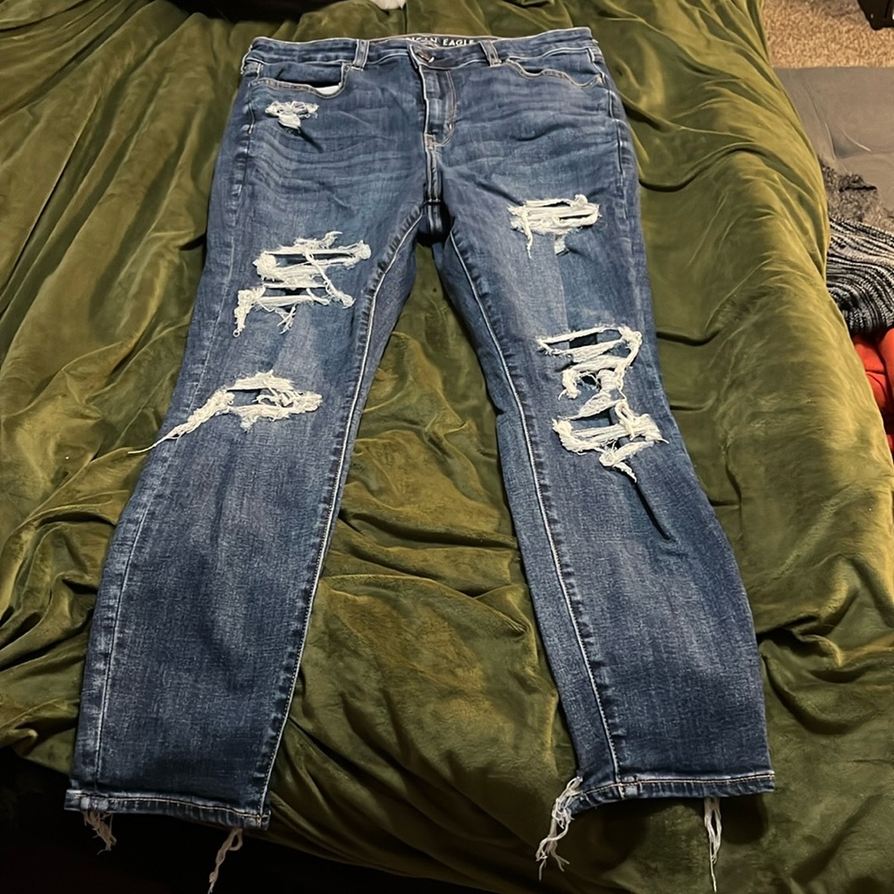 American Eagle distressed skinny jeans